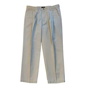 Dockers Pants Mens Khaki Relaxed Fit Pleated Size W36xL28